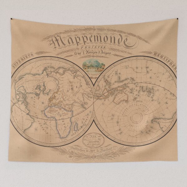 Item preview, Vintage Map of The World (1839) designed and sold by BravuraMedia.