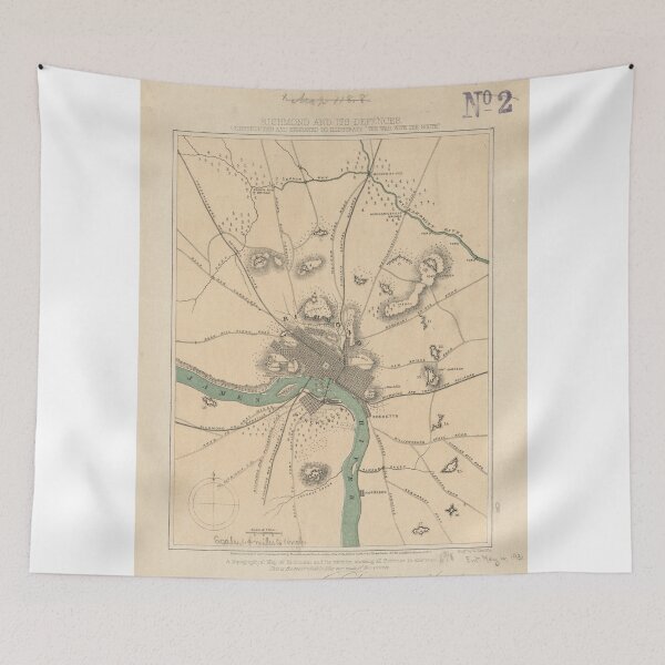 Item preview, Vintage Map of Richmond Virginia (1867) designed and sold by BravuraMedia.