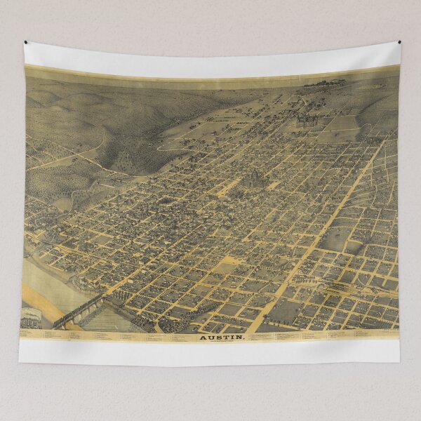 Item preview, Vintage Pictorial Map of Austin Texas (1887) designed and sold by BravuraMedia.