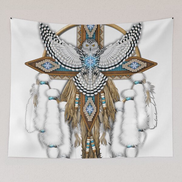 Item preview, Native American Snowy Owl Mandala designed and sold by Naumaddic Arts.
