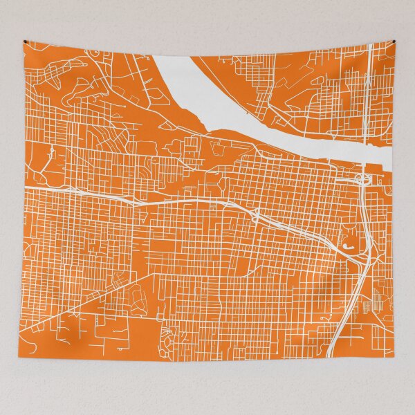Item preview, Little Rock Map - Orange designed and sold by CartoCreative.