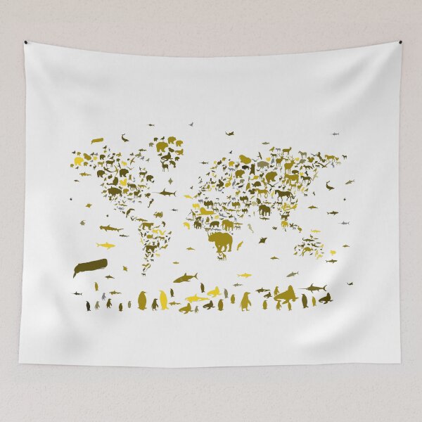 Item preview, world map animals 2 designed and sold by BekimART.