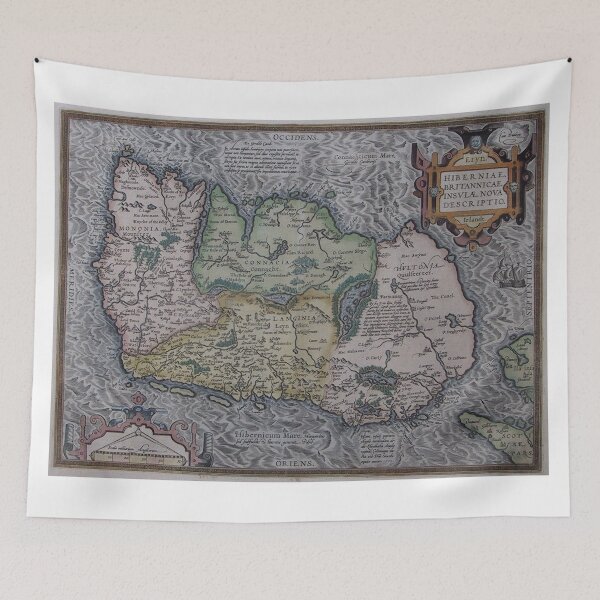 Item preview, Vintage Map of Ireland (1592) designed and sold by BravuraMedia.