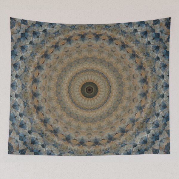Item preview, Mandala in coffee and blue tones designed and sold by JBlaminsky.