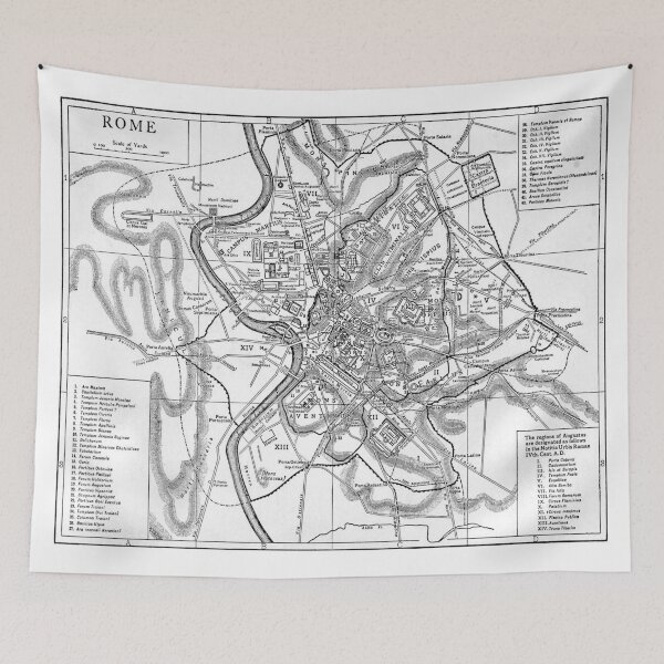 Item preview, Vintage Map of Rome Italy (1911) designed and sold by BravuraMedia.