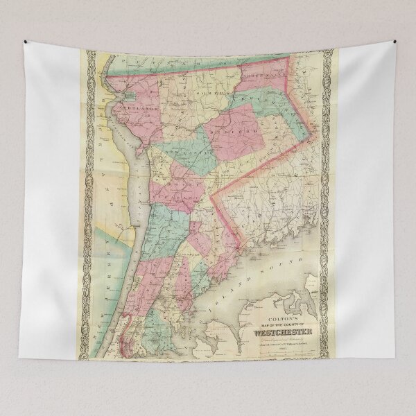 Item preview, Vintage Map of Westchester New York (1864) designed and sold by BravuraMedia.