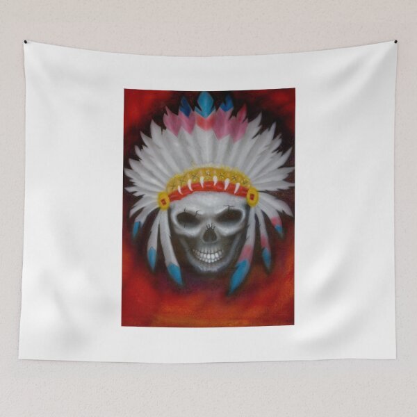 Item preview, american indian chief skull designed and sold by Epicairbrushart.