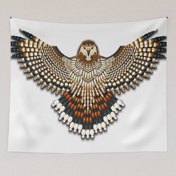 Item preview, Beadwork Red-Tail Hawk designed and sold by Naumaddic Arts.