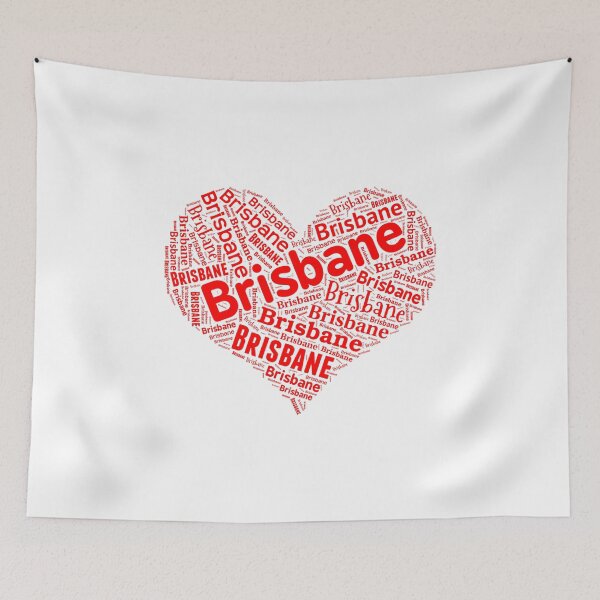 Item preview, Brisbane - Red Heart designed and sold by flylikeakiwinz.