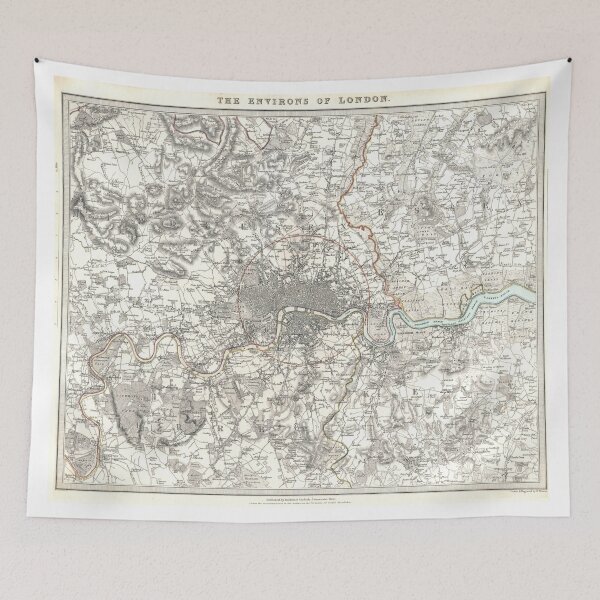 Item preview, Vintage Map of London England (1832) designed and sold by BravuraMedia.