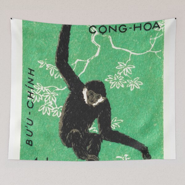 Item preview, 1961 Vietnam Gibbon Postage Stamp designed and sold by retrographics.