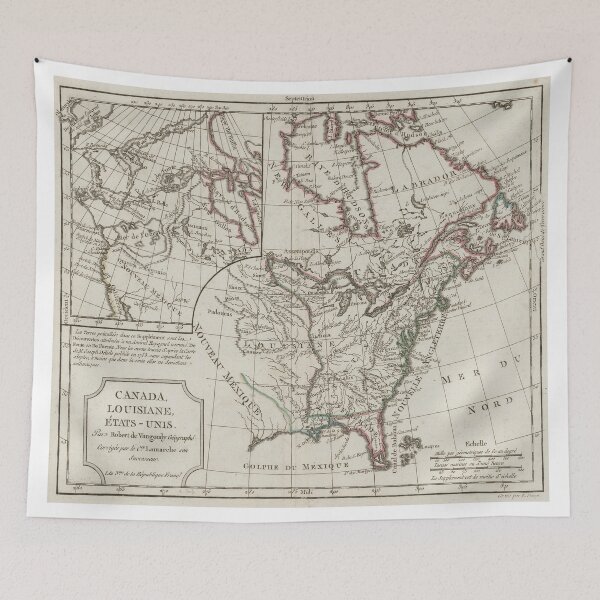 Item preview, Vintage Map of North America (1795) designed and sold by BravuraMedia.