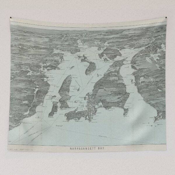 Item preview, Vintage Pictorial Map of Narragansett Bay (1907) designed and sold by BravuraMedia.