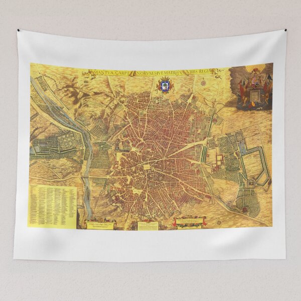 Item preview, Vintage Map of Madrid Spain (1656) designed and sold by BravuraMedia.