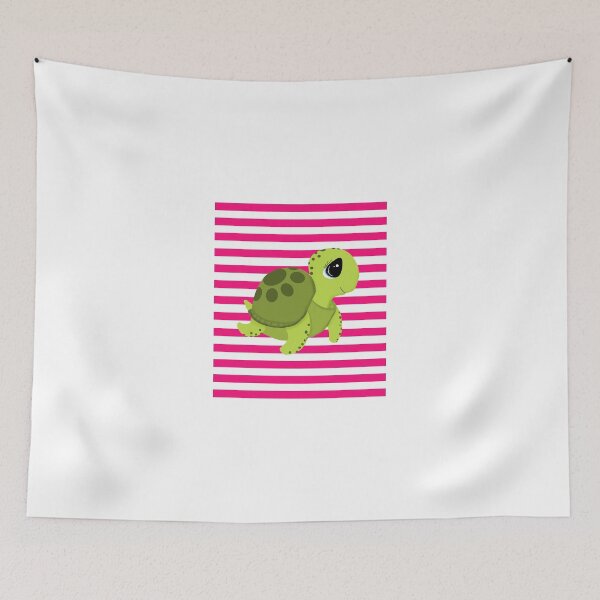 Item preview, Sea Turtle Pink Stripes designed and sold by BeachBumFamily.