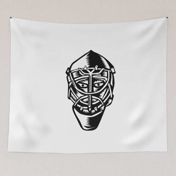 Item preview, Ice Hockey Goalie Helmet Woodcut designed and sold by patrimonio.