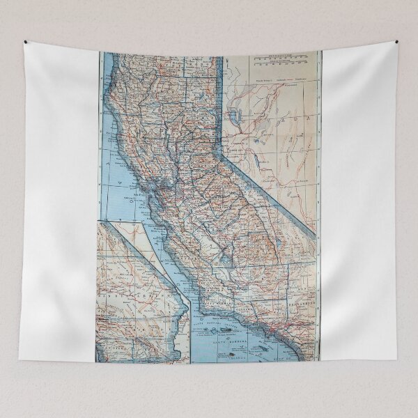 Item preview, Vintage Map of California (1921) designed and sold by BravuraMedia.