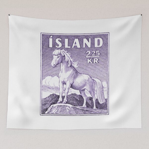 Item preview, Vintage 1958 Icelandic Horse Postage Stamp designed and sold by retrographics.