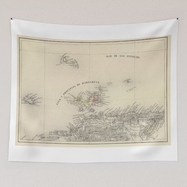 Item preview, Mapa vintage de la provincia de Margarita (1850) designed and sold by BravuraMedia.