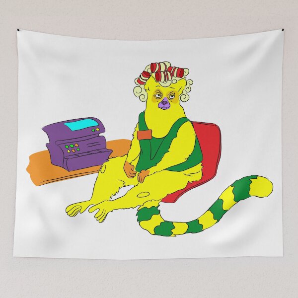 Item preview, Lemur secretary designed and sold by stickerium.