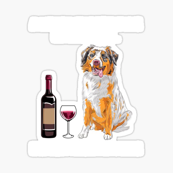 Aperçu de l'œuvre Vin australien femmes chien drôle créée et vendue par TeeDoozy.
