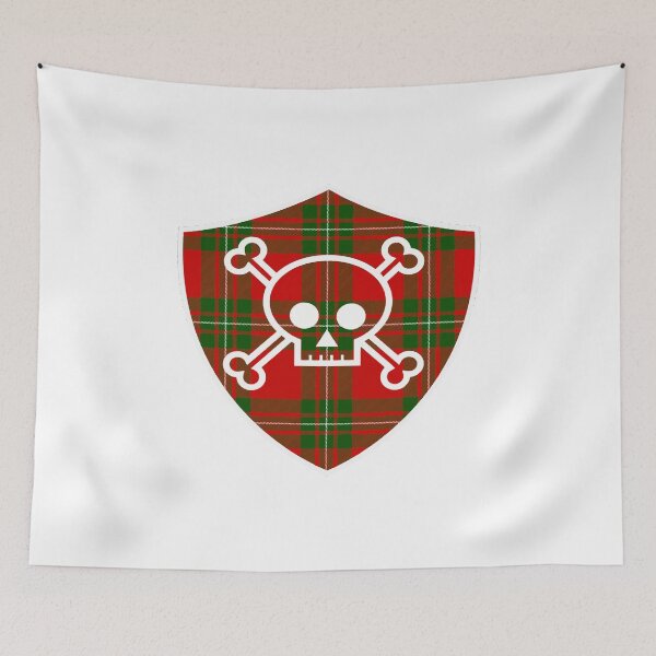 Item preview, Mac Gregor Tartan Skull And Bones Shield designed and sold by retrographics.