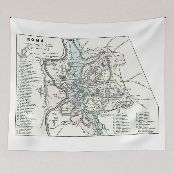 Item preview, Vintage Map of Rome Italy (1862) designed and sold by BravuraMedia.