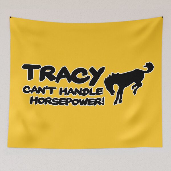 Item preview, Tracy Cant Handle Horsepower | Sticker / Decal Apparel for Hoons / ACA - Black designed and sold by TheStickerLab.