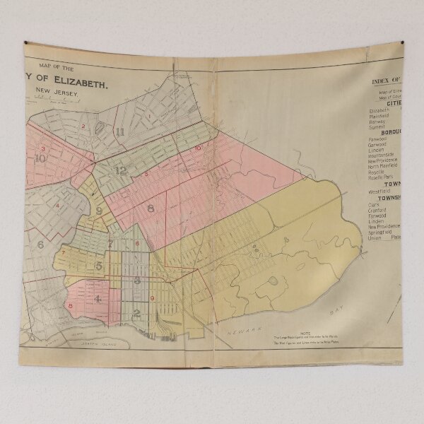 Item preview, Vintage Map of Elizabeth NJ (1902) designed and sold by BravuraMedia.