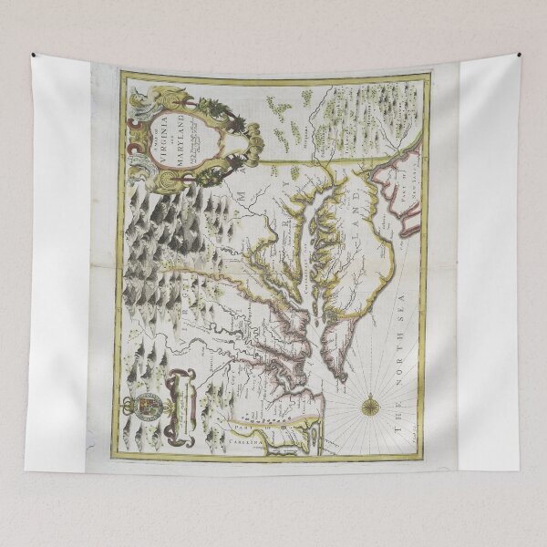 Item preview, Vintage Map of Virginia and Maryland (1796) designed and sold by BravuraMedia.