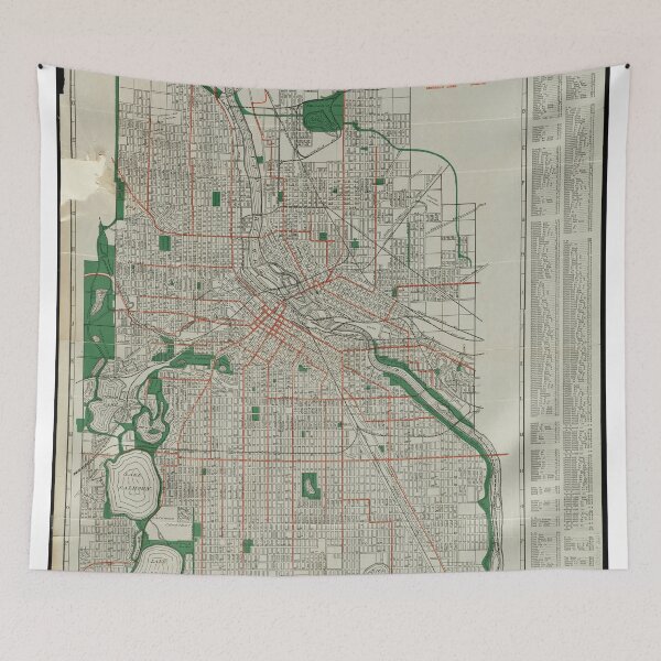 Item preview, Vintage Map of Minneapolis Minnesota (1921) designed and sold by BravuraMedia.