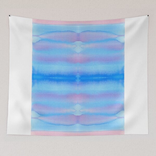 Item preview, Hand-Painted Watercolor Blue Pink Ombre Gradation designed and sold by Beverly Claire Kaiya.