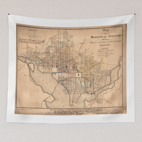 Item preview, Vintage Map of Washington D.C. (1879) designed and sold by BravuraMedia.
