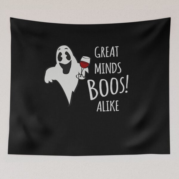 Item preview, Great Minds Boos Alike Funny Ghost Wine designed and sold by flippinsg.