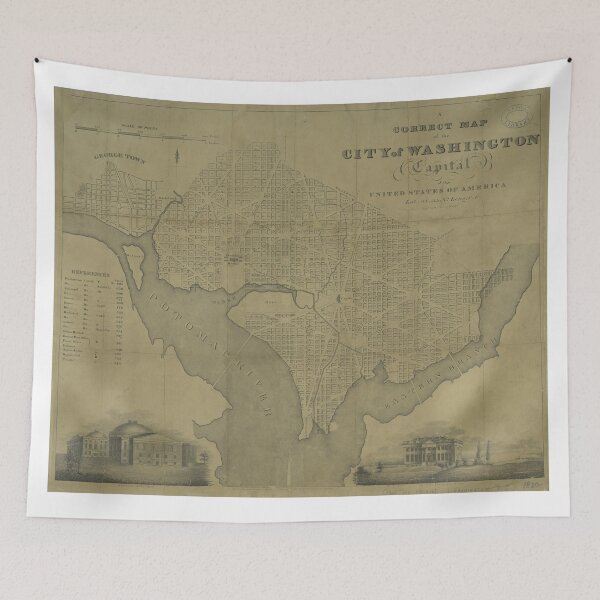 Item preview, Vintage Map of Washington D.C. (1820) designed and sold by BravuraMedia.