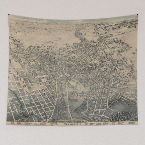 Item preview, Vintage Pictorial Map of San Antonio TX (1886) designed and sold by BravuraMedia.