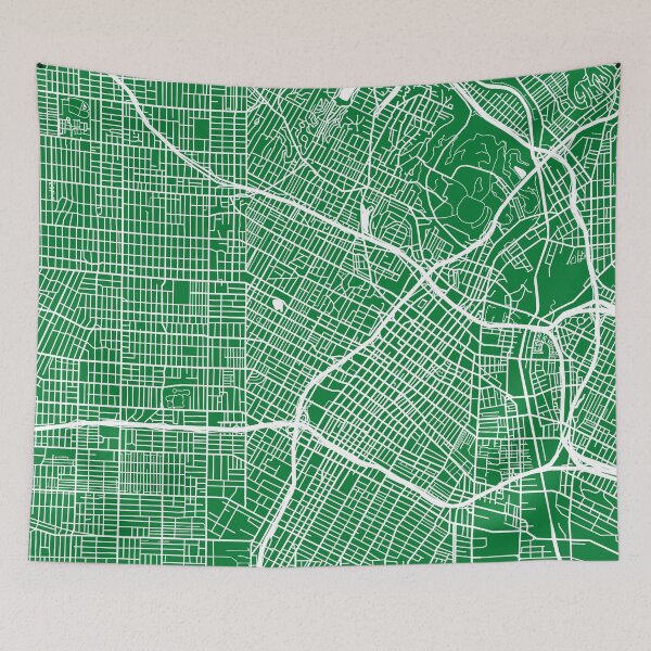 Item preview, Los Angeles Map - Green designed and sold by CartoCreative.