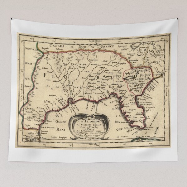 Item preview, Vintage Map of Florida (1657) designed and sold by BravuraMedia.