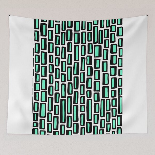 Item preview, 200515 - Black and Turquoise on White designed and sold by Artberry.