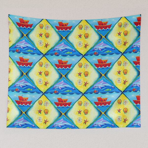 Item preview, Red Boat and Dolphin designed and sold by Melissa  Varoy.