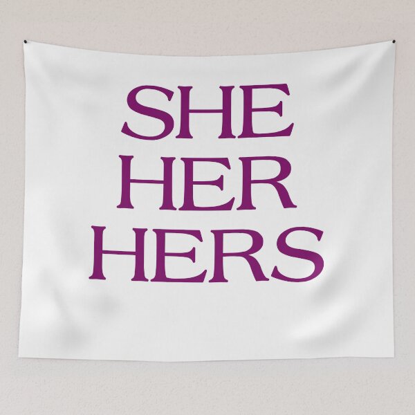 Item preview, Pronouns - SHE / HER / HERS - LGBTQ Trans pronouns tees designed and sold by incurablehippie.