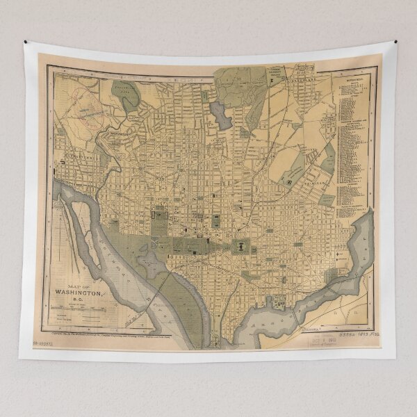 Item preview, Vintage Map of Washington D.C. (1893) designed and sold by BravuraMedia.