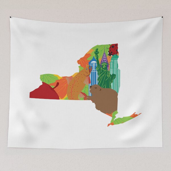 Item preview, State of New York Official Map Symbols Illustration designed and sold by jpldesigns.