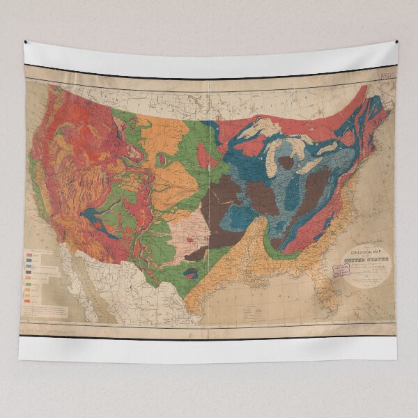 Item preview, Vintage United States Geological Map (1872) designed and sold by BravuraMedia.
