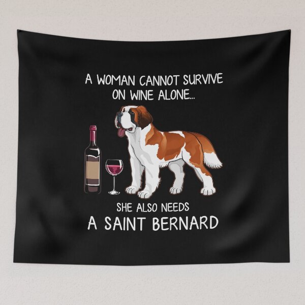 Item preview, Bernard and wine Funny dog designed and sold by TeeDoozy.