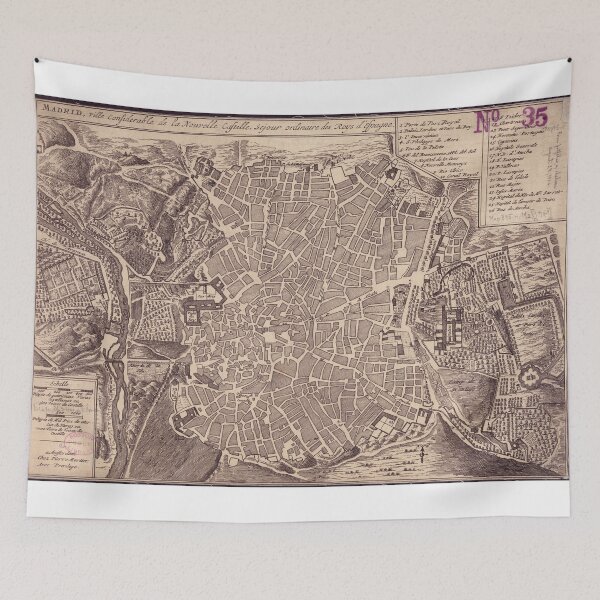 Item preview, Vintage Map of Madrid Spain (1702) designed and sold by BravuraMedia.