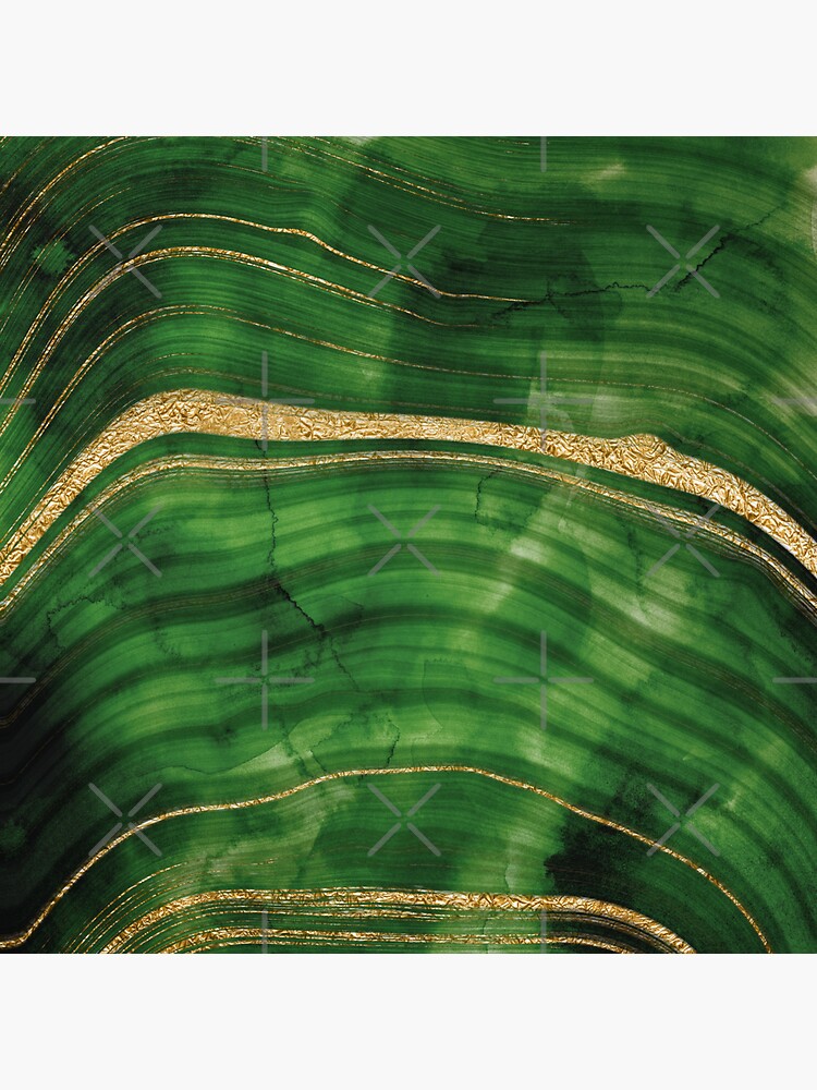 Malachite Green Marble with Gold Veins by MysticMarble