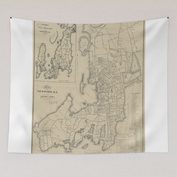 Item preview, Vintage Map of Newport Rhode Island (1901) designed and sold by BravuraMedia.