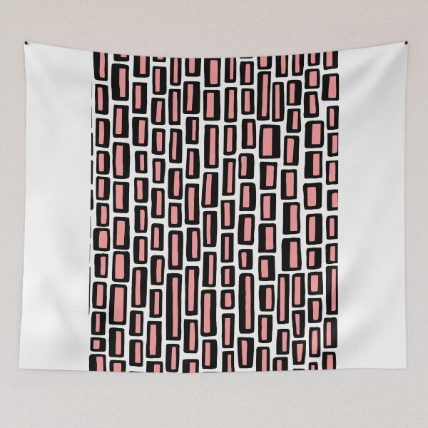Item preview, 200515 - Black and Soft Pink on White designed and sold by Artberry.