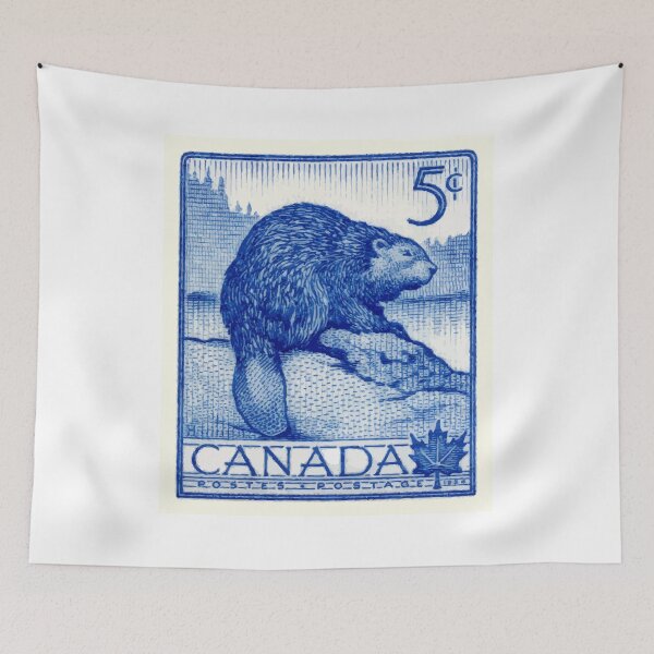 Item preview, Vintage 1954 Canada Beaver Postage Stamp designed and sold by retrographics.
